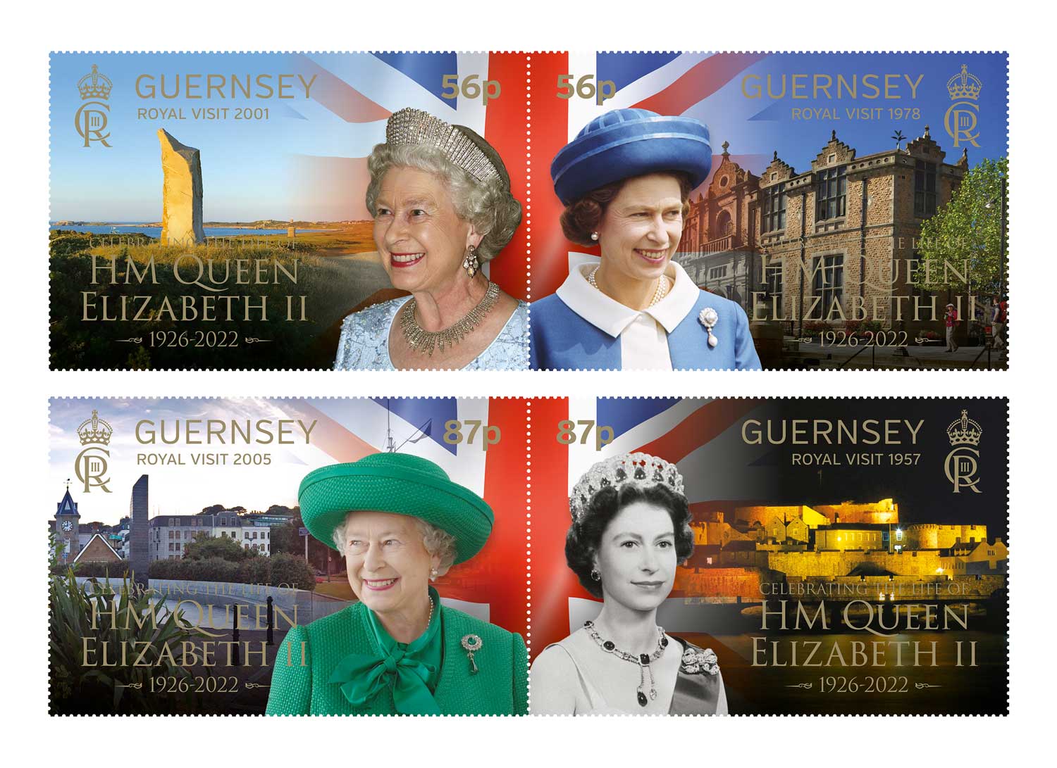 2 x Se-tenant Pairs (56p, 87p)